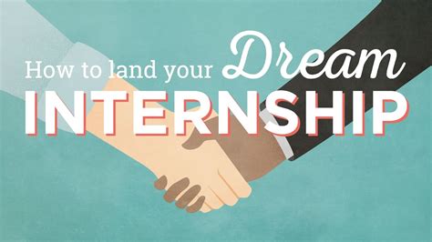 How To Land Your Dream Internship Youtube
