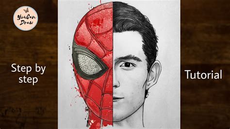 How To Draw Spiderman Drawing Tom Holland Step By Step No Way