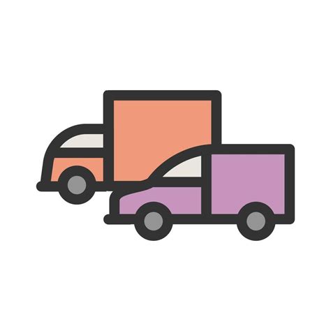 Parked Trucks Filled Line Icon 8611578 Vector Art At Vecteezy