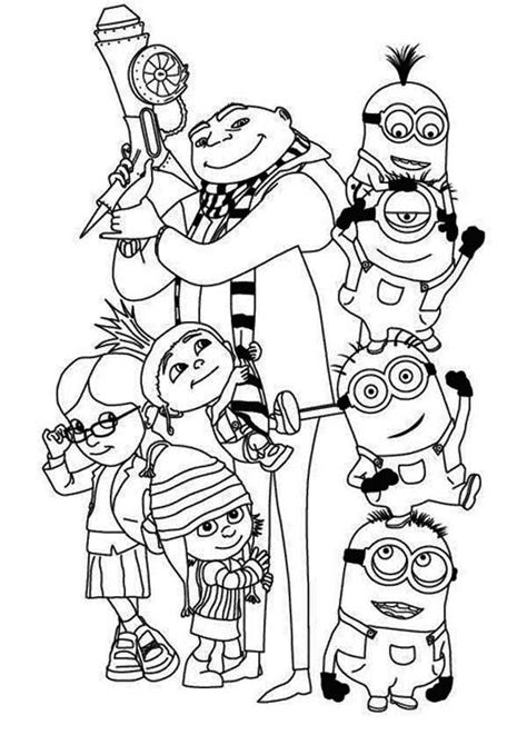 Girl Minion Coloring Page At Getdrawings Free Download