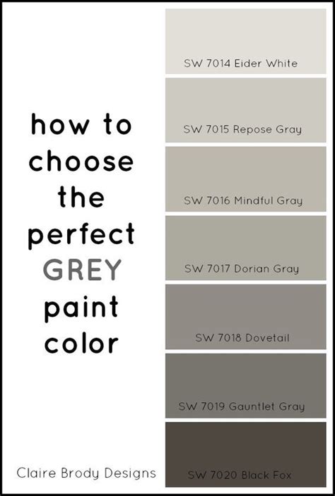 How To Choose The Perfect Grey Paint Color For The Home Paint