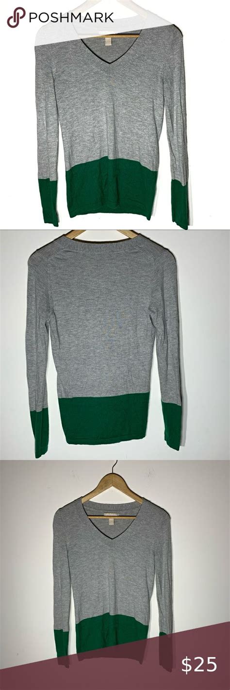 Banana Republic Colorblock V Neck Sweater Size S Vneck Sweater