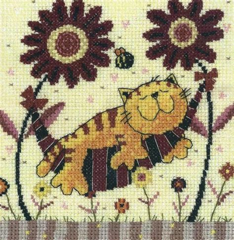Heritage Crafts Cross Stitch Kit - Forty Winks, Cat ...
