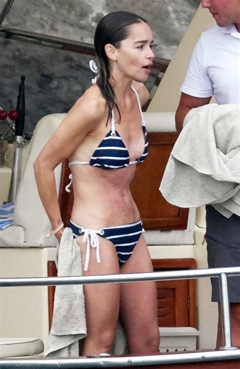 Game Of Thrones Star Emilia Clarkes Bikini Photos In Italy News Com Au Australias Leading