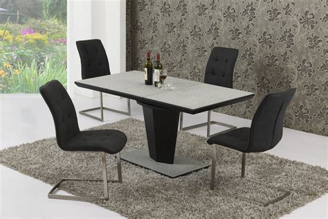 The modern dining tables extendable provide the flexibility that every modern home needs. Small Extendable Grey Stone Effect Glass Dining Table & 6 ...