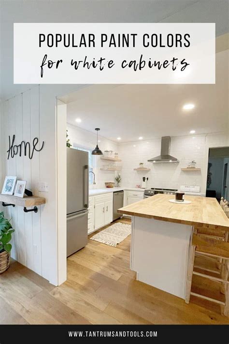 Popular Kitchen Paint Colors With White Cabinets Www.tantrumsandtools.com  