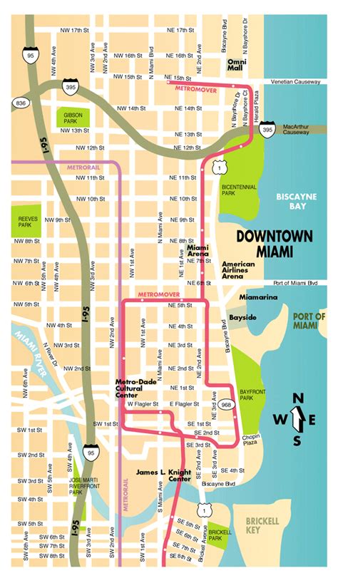35 Map Of Downtown Miami Maps Database Source