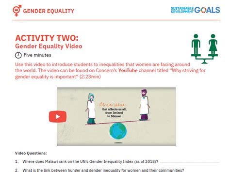 Exploring Gender Equality SDG Teaching Resources