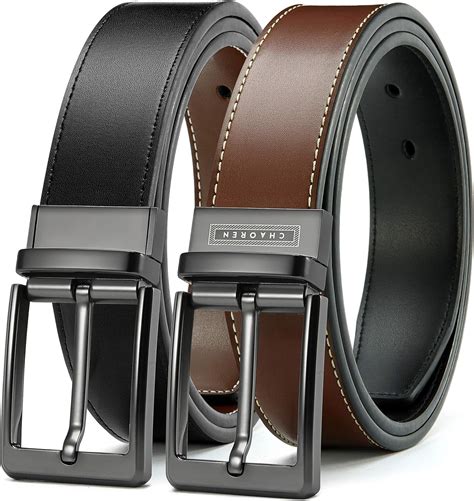 Mens Reversible Leather Belt 1 38 Chaoren Dress Belt Black And Brown