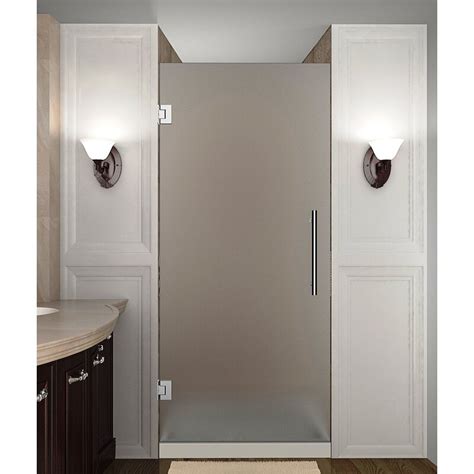 aston cascadia 24 x 72 hinged completely frameless single panel shower door wayfair