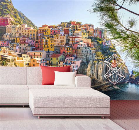 Amalfi Mediterranean Coast Italy Wall Sticker Poster Room Decor Decal