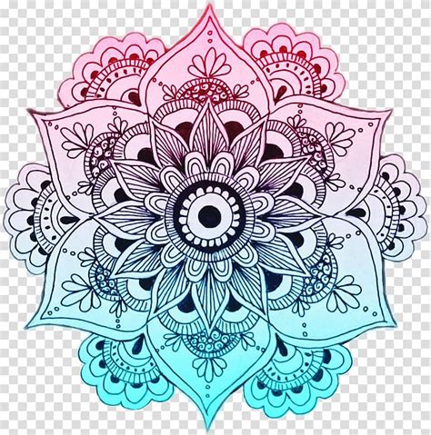 The resolution of png image is 900x900 and classified to pattern ,dot pattern ,floral frame. Pink, teal, and black mandala flower art, Mandala Designs ...