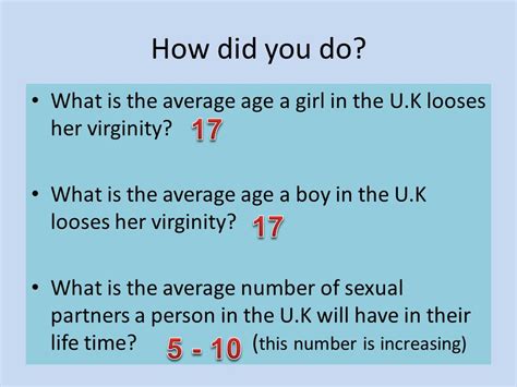 Average Age To Have Sex
