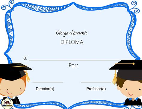 Diplomas Para Editar E Imprimir Colección De Diplomas Infantiles Para