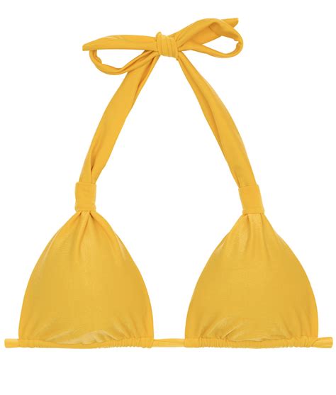 Bikini Tops Yellow Triangle Halter Bikini Top Top Tempero Cortinao