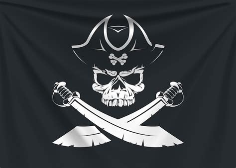 Bandera Pirata Vector Premium