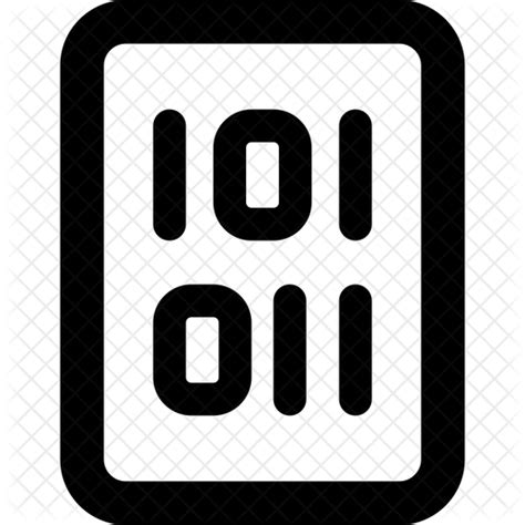 Binary File Icon Download In Glyph Style