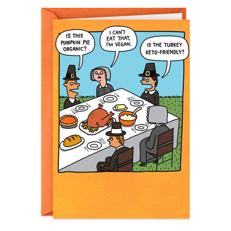 Picky Eater Pilgrims Funny Thanksgiving Card Greeting Cards Hallmark