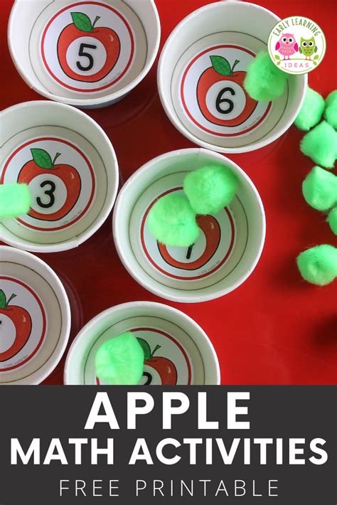 Apple Math Activities For Kids 7 Math Activities With Numbered Apples