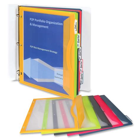 C Line Super Heavyweight Poly Binder Pockets With Write On Index Tabs