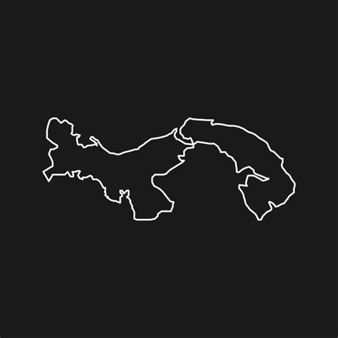 Panama Map On Black Background Vector Art At Vecteezy