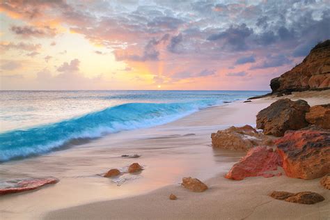 Cupecoy Beach Sunset Saint Maarten Photograph By Roupen Baker Pixels