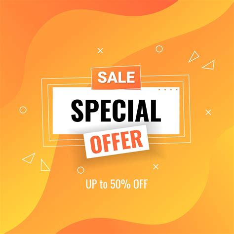 Special Offer Sale Banner Design Template With Fluid Gradient