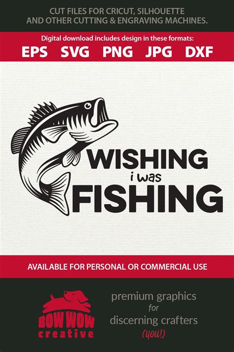 Download Wishing I Was Fishing - Fishing SVG Cutting File & Clipart (601247) | Cut Files | Design Bundles