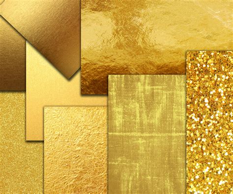 Gold Foil Digital Paper By Chilipapers Design Bundles