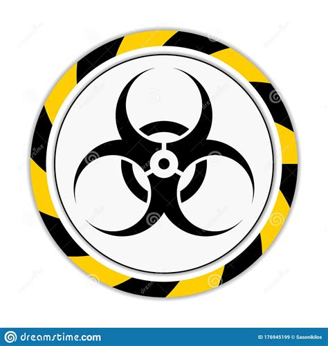 Biohazard Or Biological Hazard Warning Sign Or Symbol Flat Vector Icon