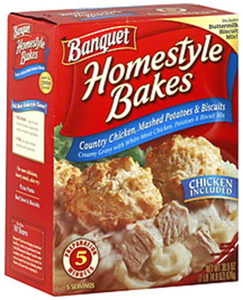 Home cooking at its best to fill your belly and satisfy your appetite is what you'll experience with every visit you make to t.j. Banquet Dinner Kit Country Chicken, Mashed Potatoes ...