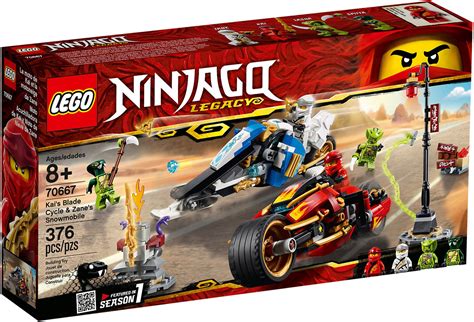 Lego Ninjago 70667 Kais Blade Cycle And Zanes Snowmobile