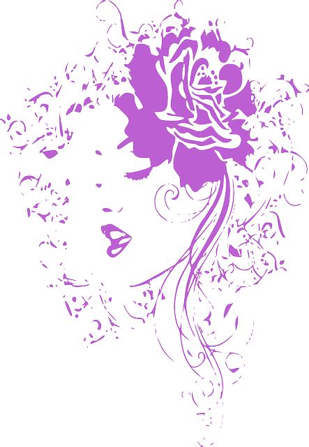 Flor Menina Ornamento · Gráfico Vetorial Grátis No Pixabay