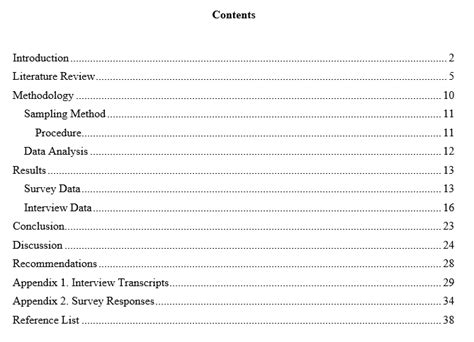Place your cursor under the title of the toc. Table Of Contents Apa Style 7th Edition - All About Style ...