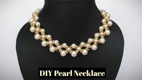 How To Make A Pearl Necklace Diy Pearl Necklace Making Beautiful