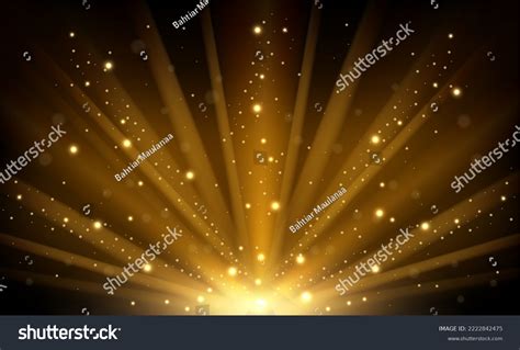 Abstract Golden Light Rays Sparks Exploding Stock Vector Royalty Free