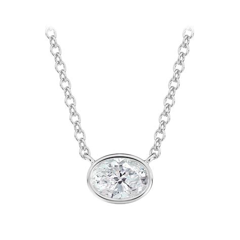 the forevermark tribute™ collection oval diamond necklace forevermark