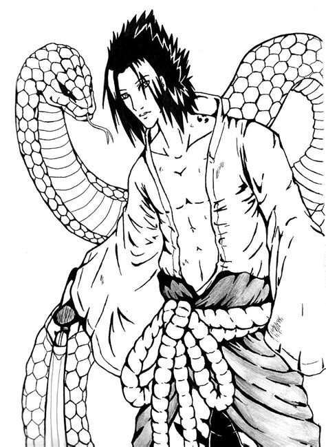 Uchiha Sasuke And Snake By Kawaiitas On Deviantart