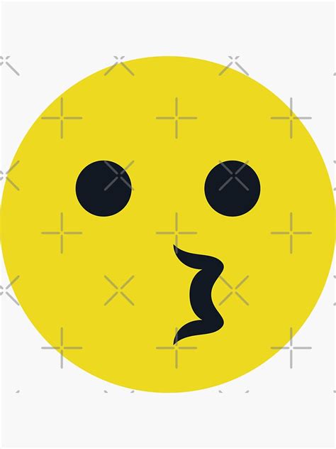 Whistling Kiss Face Smiley Emoticon Blow A Kiss Romantic Kissy Emoji Sticker For Sale By