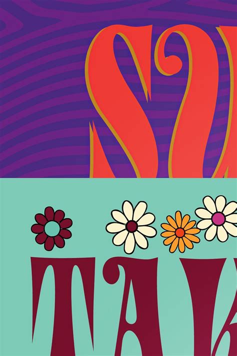 Summer Of Love Psychedelic Font Masterbundles