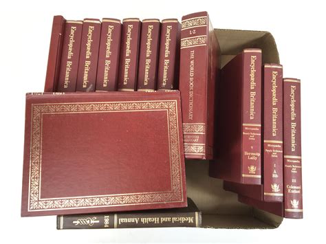 Lot Box Of Britannica Encyclopedias