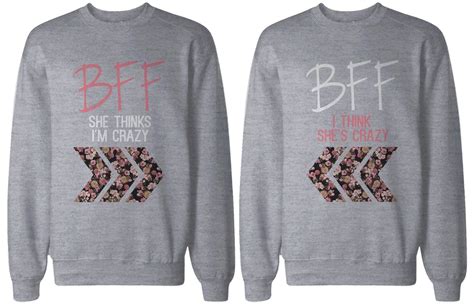 Bff T Bff Accessories Crazy Bff Floral Print Grey