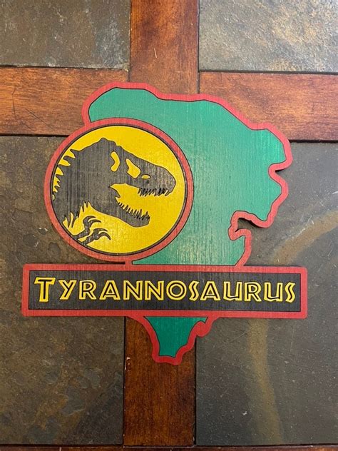 Jurassic Park Paddock Sign Wood Wall Art Etsy