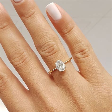 200ctw Classic Oval Engagement Ringsolitaire Ring Oval Cut Etsy