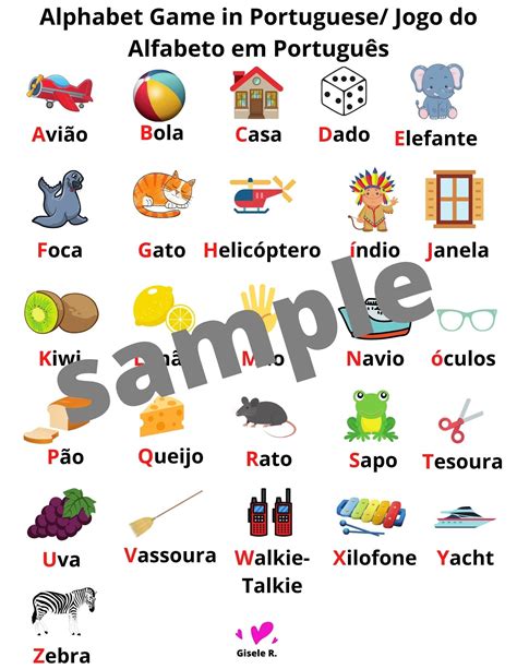 Learn Brazilian Portuguese Alfabeto Em Português Digital Downloadable