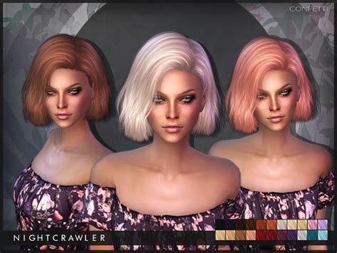 The Best Nightcrawler Confetti Hair Womens Hairstyles Sims Hair Sims 4