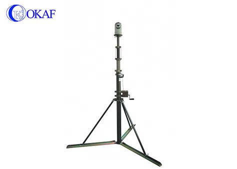 5m Portable Telescopic Mast Pole Hand Crank Communication Tower With