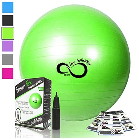 Live Infinitely Exercise Ball Professional Grade Exercise Equipment Anti Burst Tested With Hand