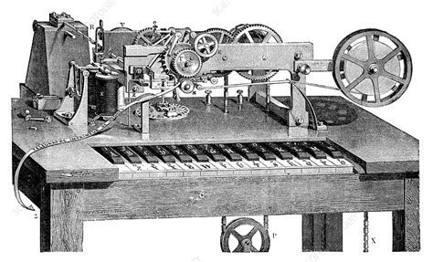 Hughes Printing Telegraph 19th Century Stock Image C0246454