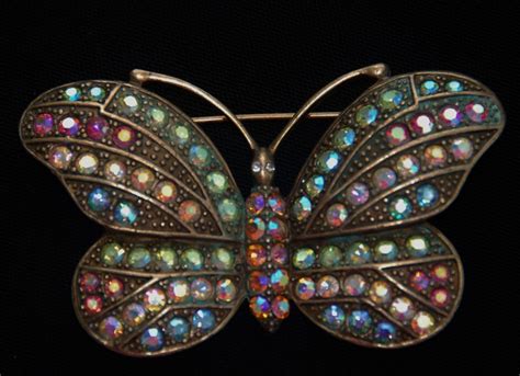 Sale Vintage Large Sparkly Kirks Folly Butterfly Broochpin Etsy